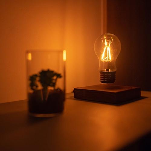 Immagine prodotto Geschenkidee Lampadina LED galleggiante con base in legno
