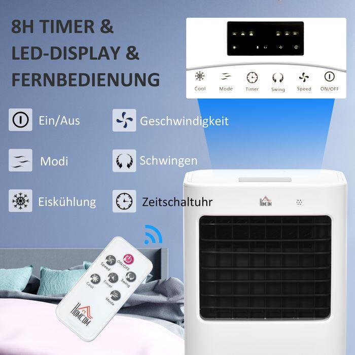 Immagine prodotto Swisshandel24 3 in 1 Mobile Klimaanlage mit Luftbefeuchtung Wasserkühlung 15L Klimagerät (20 m²)