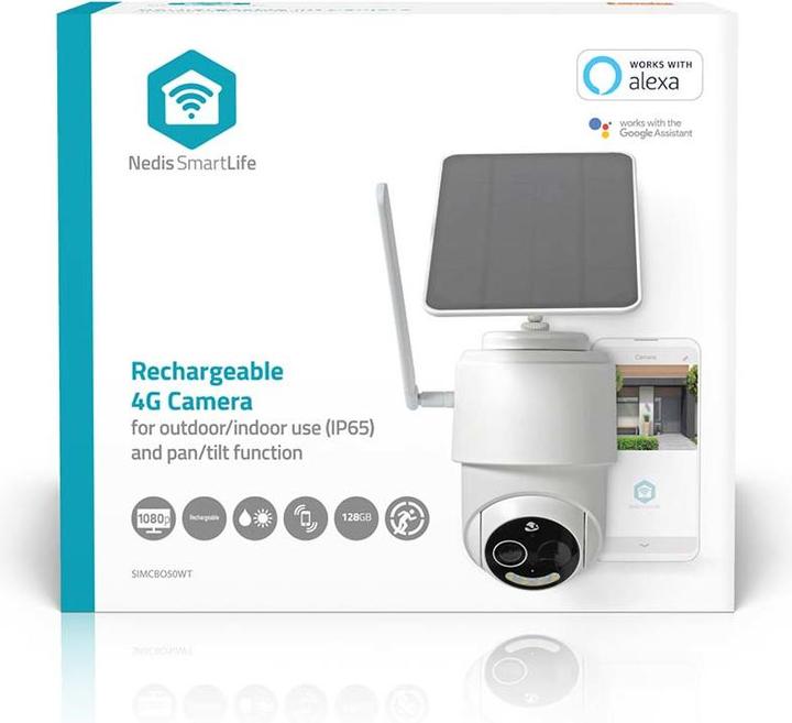 Immagine prodotto Nedis SmartLife Outdoor Camera | 4G | Full HD 1080p | Pan tilt | IP65 | Cloud Storage (opzionale) / micr (1920 x 1080 Pixels)