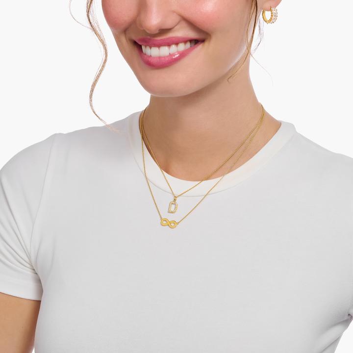 Actual product image Thomas Sabo Chain with letter pendant H gold-plated (38 - 45 cm)