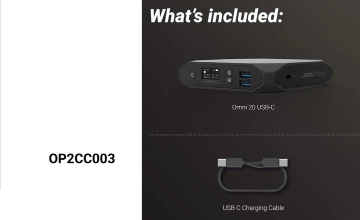 Actual product image Omnicharge Omni 20c+ (20000 mAh, 100 W, 71 Wh)