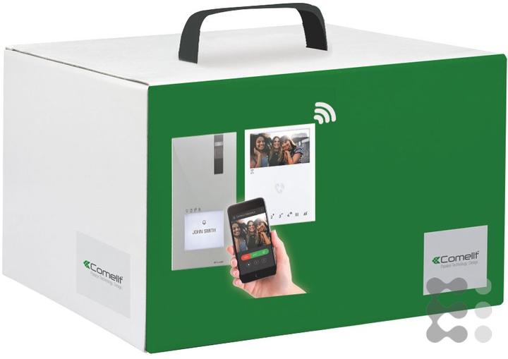 Comelit 8451V Single Family Kit Quadra 1-4 CU Monitor Mini HF WiFi System
