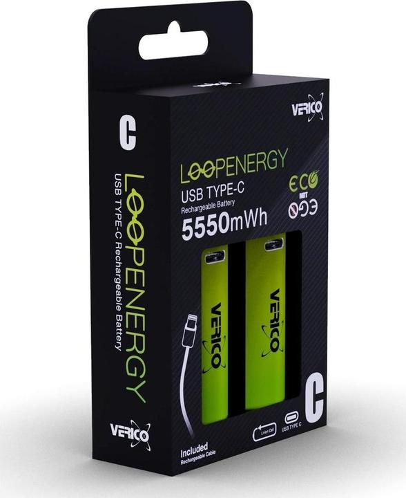 Actual product image Verico LoopEnergy Baby C 1,5V (2 pcs., C, 3700 mAh)