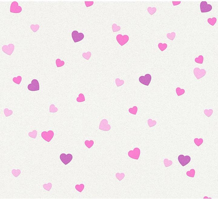 Produktbild A.S. Création Boys & Girls 6 mit Herzen Love, lila (53 x 1005 cm)