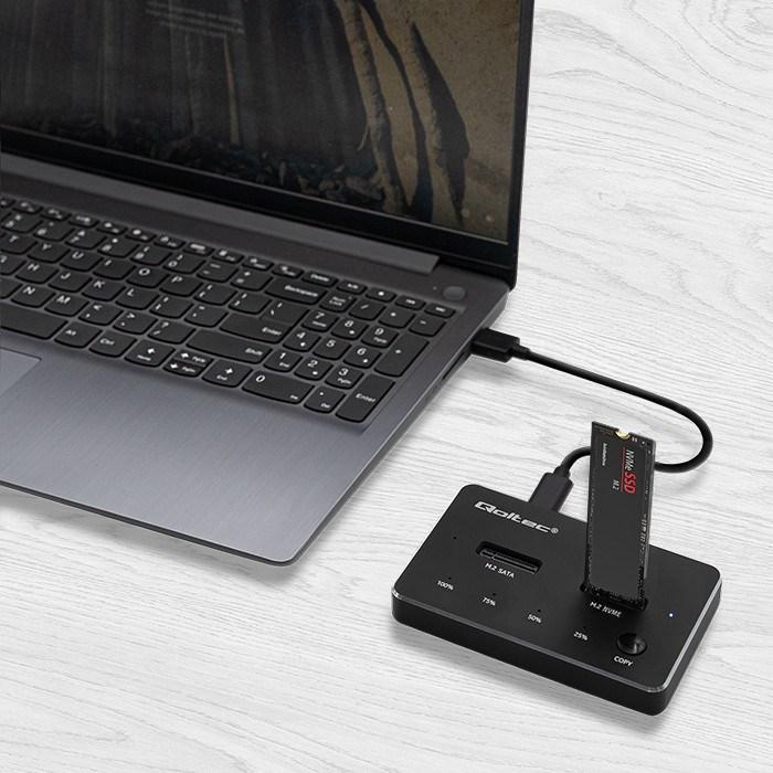 Produktbild Qoltec M.2 SSD-Laufwerk-Dockingstation