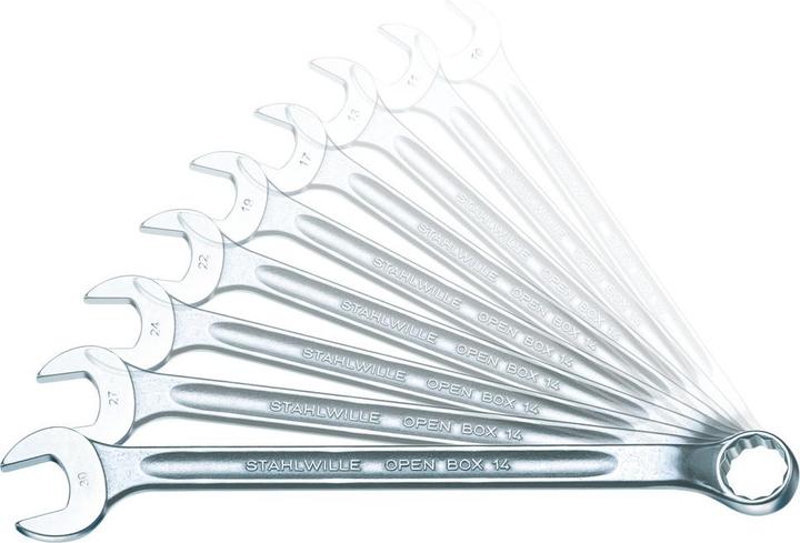 Produktbild Stahlwille Ringmaulschlüsselsatz (8 mm, 10 mm, 11 mm, 12 mm, 13 mm, 14 mm, 16 mm, 17 mm, 18 mm, 19 mm)