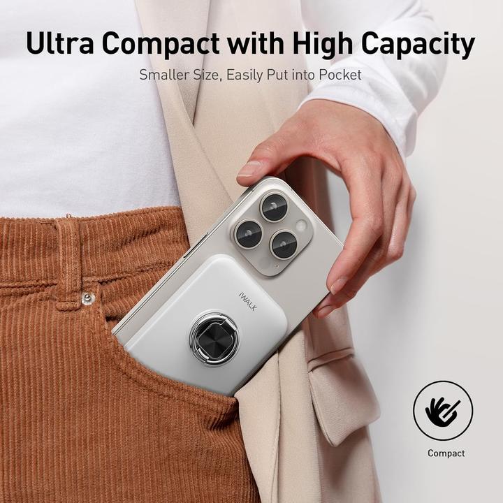 Image du produit iWalk PowerGrip 10000 WHI (10000 mAh, 20 W, 20 Wh)