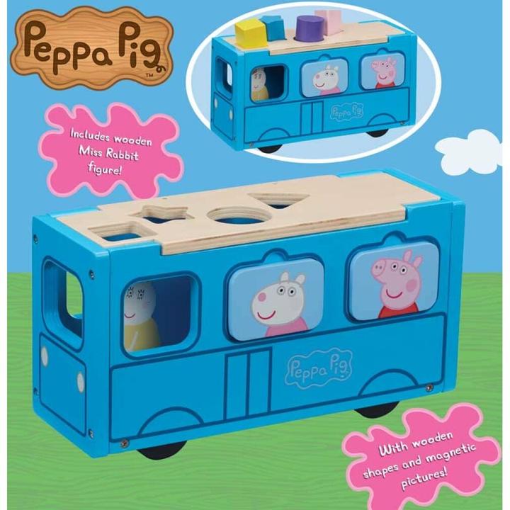 Immagine prodotto Boti Scuolabus di Peppa Pig: un'organizzazione di forme in legno