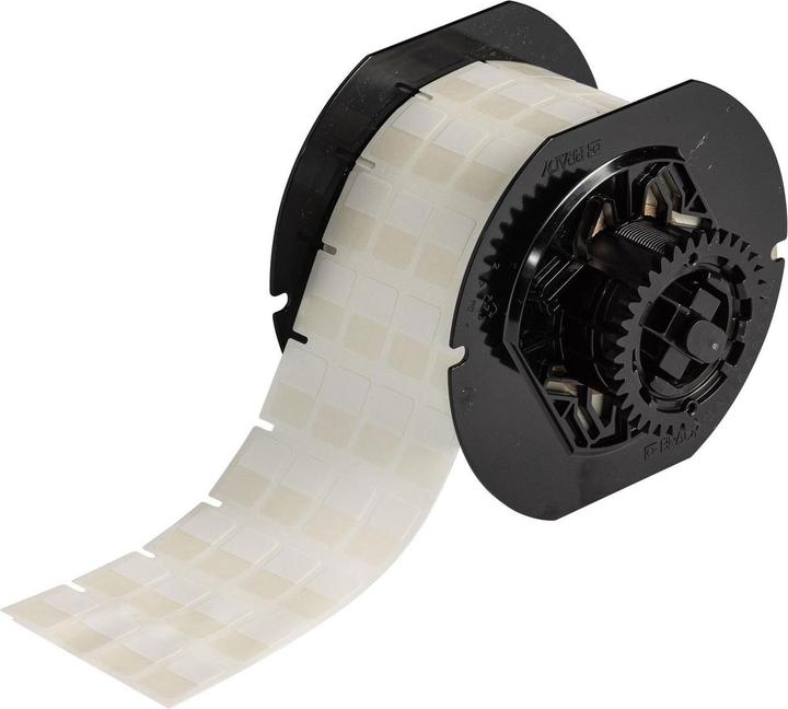 Immagine prodotto Brady B33-80-417, vinile autolaminante, bianco/trasparente, 12,70 x 9,53(19,05) mm, permanente