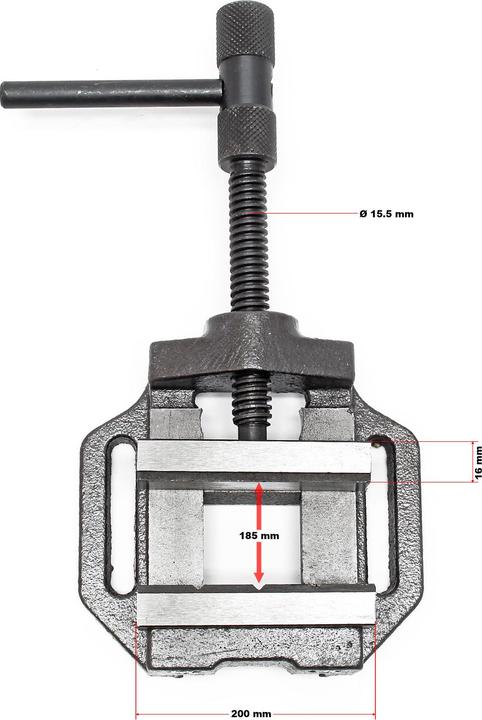 Actual product image Wiltec Machine Vice 200mm Uniaxial Workshop Workbench Bench Vice Milling Vice (200 mm)