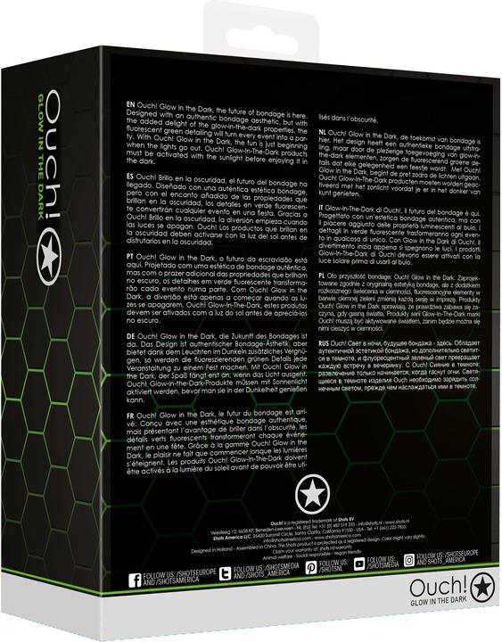 Actual product image Ouch! Bed Bindings Restraint Kit - Glow in the Dark