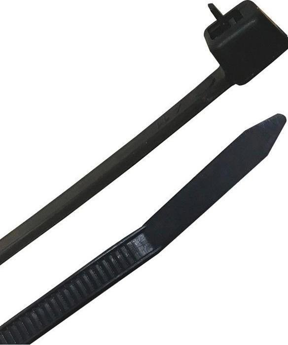 Immagine prodotto HP Autozubehör Fascetta lunghezza 370 mm larghezza 4,8 mm poliammide 6.6 nero (Fascette in plastica, 370 mm, 100 pz.)