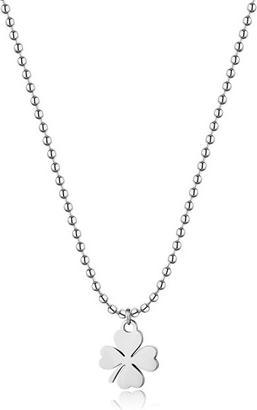 Immagine prodotto Sagapo S'Agapo Popular Steel Necklace With Four-Leaf Clover Smile Ssm005