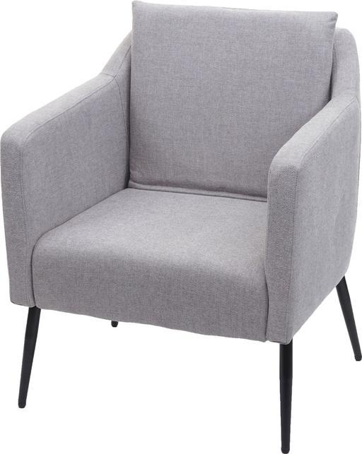 Image du produit Mendler Fauteuil lounge, fauteuil cocktail fauteuil relax - tissu/textile gris clair