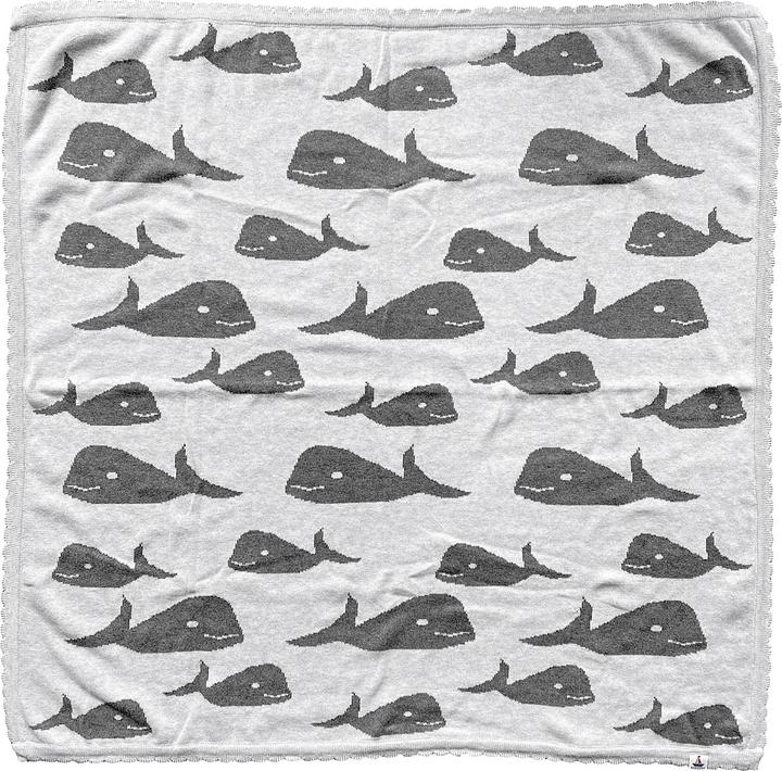 Actual product image Hansekind Knitted blanket 'Whale (80 x 80 cm)