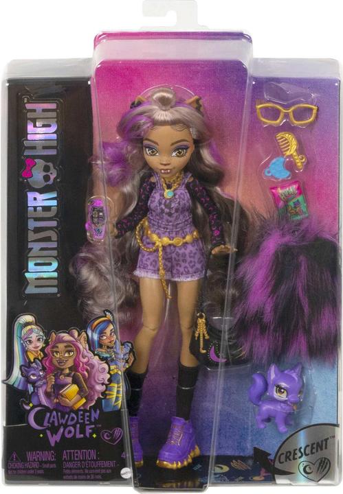 Image du produit Monster High Clawdeen Wolf Doll With Pet And Accessories (Poupée loup Clawdeen avec animaux et accessoires)
