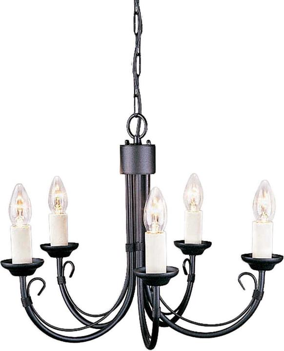 Actual product image Elstead Lighting Chartwell chandelier E14 5-light black, Made in UK (47 cm)