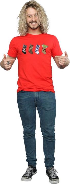 Actual product image Star Wars Mens Christmas Stockings T-Shirt (M)