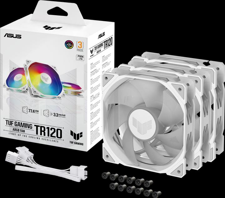 Immagine prodotto ASUS Ventola TUF GAMING TR120 FAN ARGB WHT 3IN1 (120 mm, 1 x)