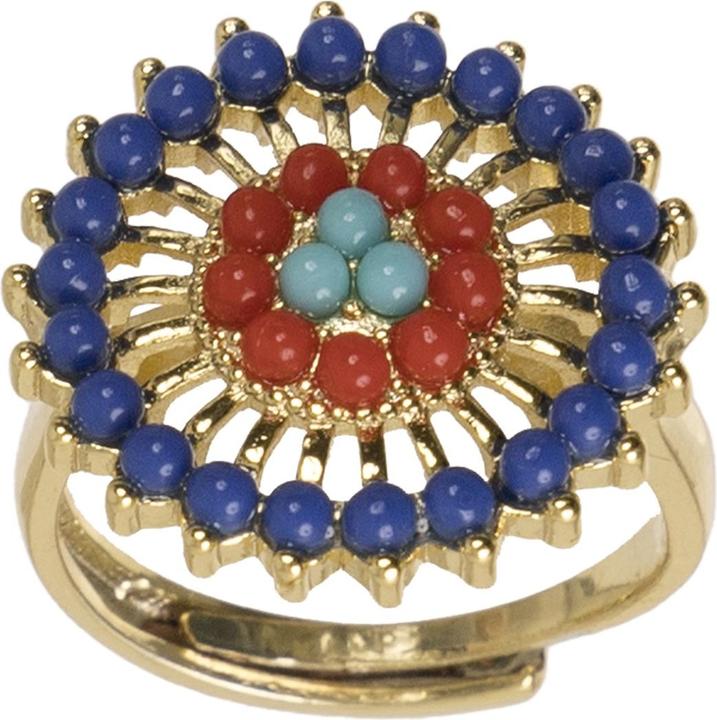 Immagine prodotto Uzurii L'anello del fiore dell'Amazzonia blu (Taglia unica, 925 Argento)
