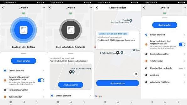 Image du produit Pearl Mini trouveur de clés 4en1 (Android, iOS)