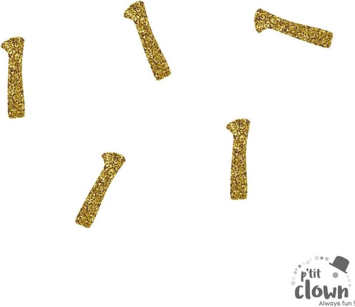 Actual product image P'tit Clown Zahlenkonfetti Gold glitzernd