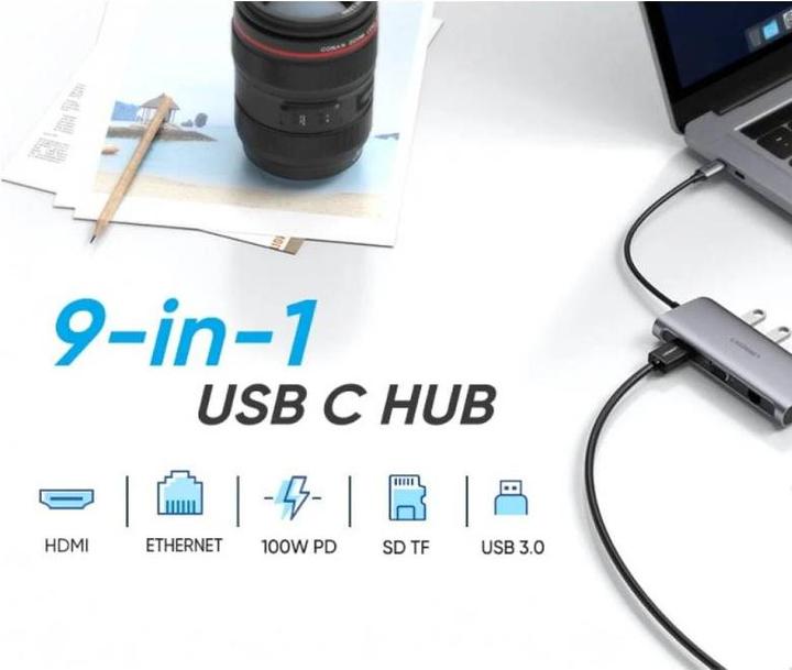 Produktbild Ugreen 9 in 1 Hub (USB-C, 9 Ports)