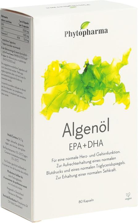 Actual product image Phytopharma Algae oil EPA + DHA (80 Piece, Capsules, 120 g)