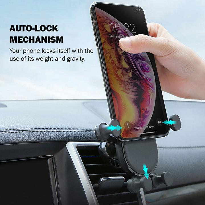 Actual product image Crong Gravity Auto-Lock CRG-CH5-BLK car mount
