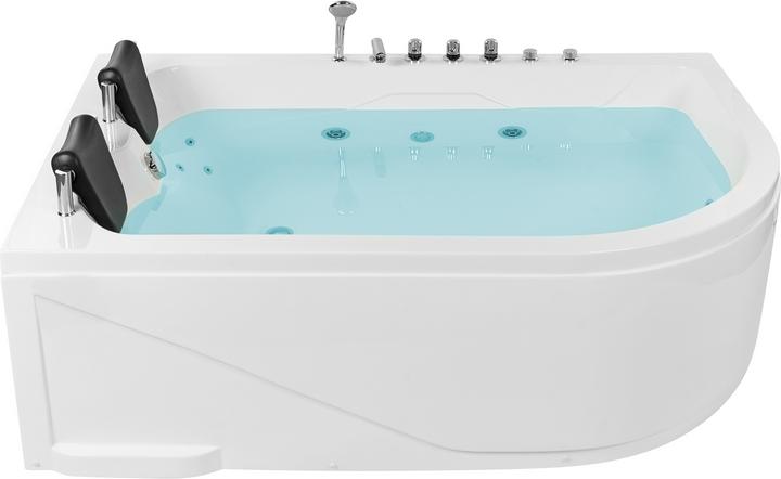 Immagine prodotto Beliani Vasca idromassaggio bianca ad angolo con LED 180 x 120 cm destra CALAMA (437 l, 180 cm, 120 cm)