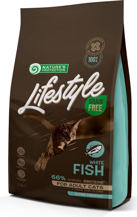 Actual product image Natures Protection Grain Free with white fish, 1.5 kg (Adult, 8 pcs., 1500 g)