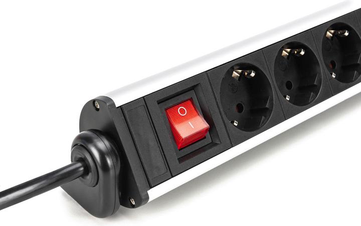 Immagine prodotto Digitus Presa di corrente in alluminio a 6 vie 2xUSB-A/1xUSB-C (6 x, USB-C, USB-A, 1.50 m)
