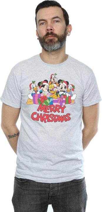 Actual product image Disney Mens Mickey Mouse And Friends Christmas T-Shirt (L)