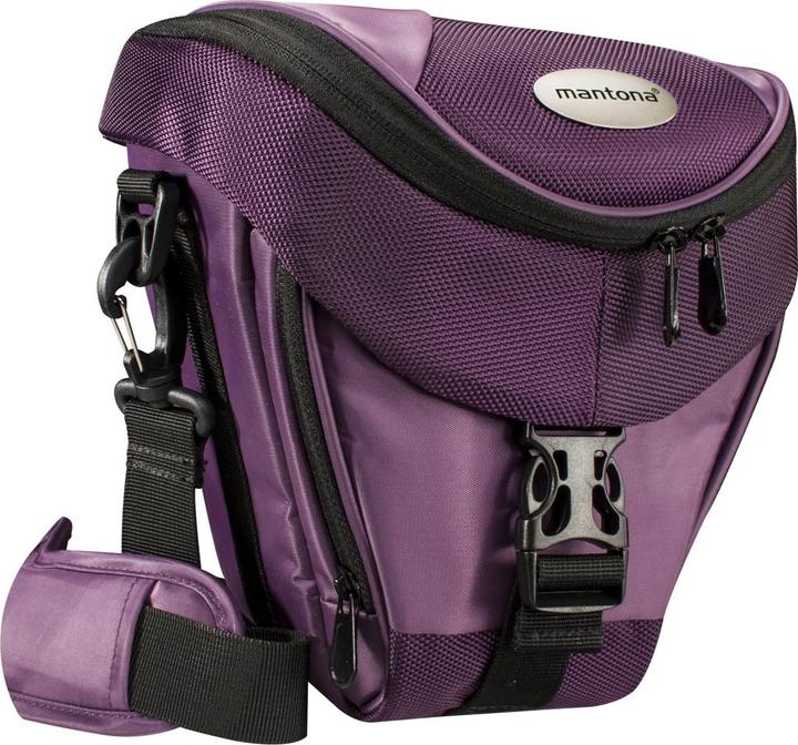 Produktbild mantona Premium Colttasche lila (Kamera Schultertasche, Kamera Bereitschaftstasche)