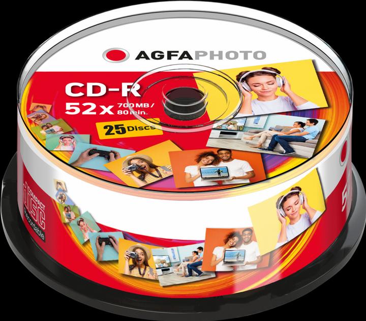 Image du produit AGFAPHOTO 1x25 CD-R 80 / 700MB 52x Speed Cakebox (25 x)