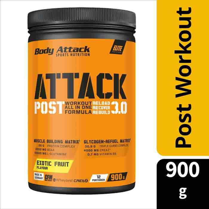 Actual product image Body Attack Post Attack 3.0 (900g can) (Orange, 1 pcs., 900 g)