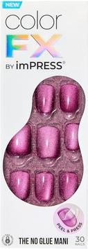 Actual product image KISS Glue-on nails ImPRESS Colour FX - Levels 30 pcs (Dark pink)