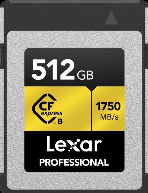 Image du produit Lexar Professional CFexpress R:1750MB/s W:1000MB/s (512 Go, CFexpress type B)
