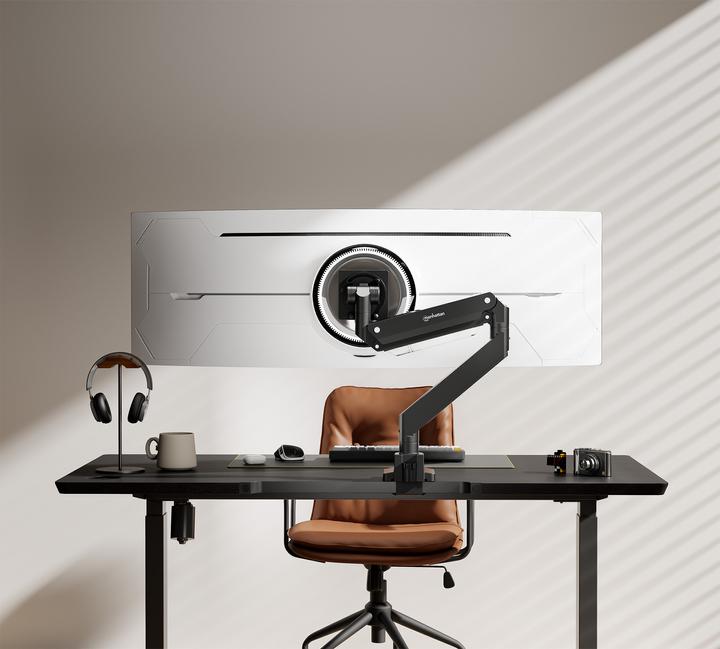 Actual product image Manhattan Table mount with USB ports and gas pressure spring with extremely high load capacity for one (Table, 57")