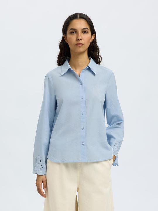 Produktbild Selected Femme Broderie Anglaise Langarmhemd (38)