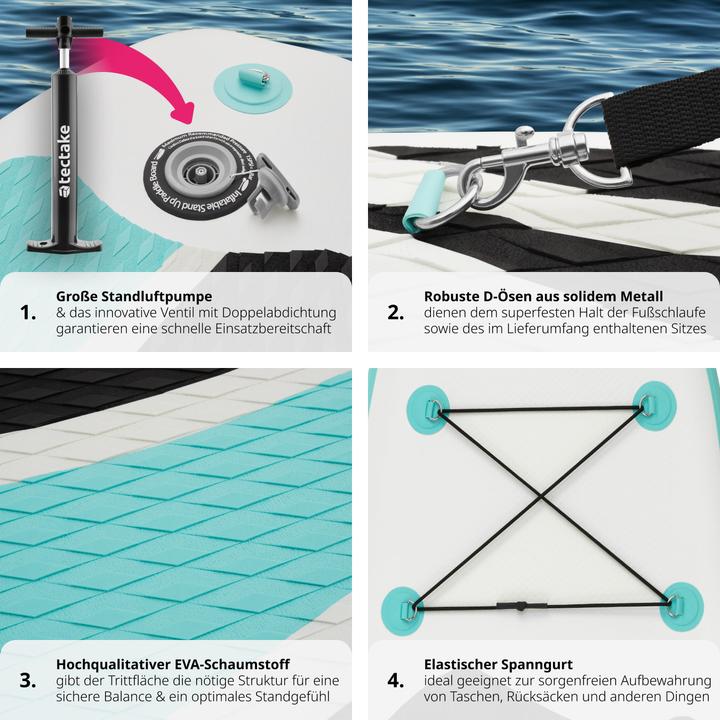 Immagine prodotto tectake Set tavola stand-up paddle Zenon,2 in1 gonfiabile, completo