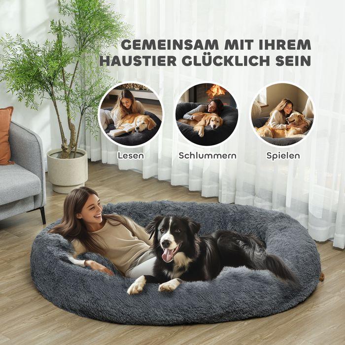 Immagine prodotto Swisshandel24 Hundebett für Menschen Waschbar Katzenbett mit 10cm Eier-Schaumstoffunterlage (Cane)