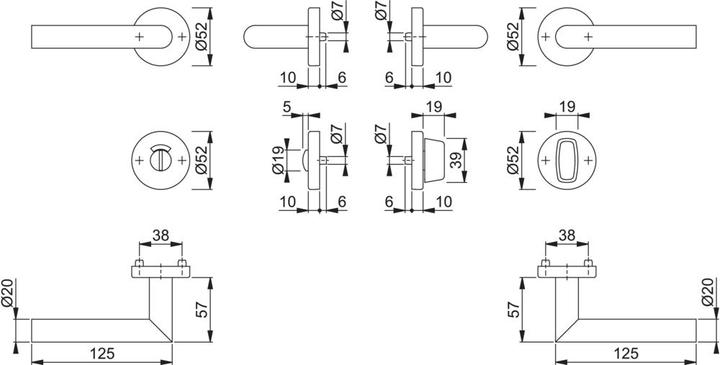 Productafbeelding Hoppe Rozetstel Amsterdam E1400/42H/42HKVS roestvrij staal F69 rond RWSK/OL DIN links / rechts D/D (Deurgreep)