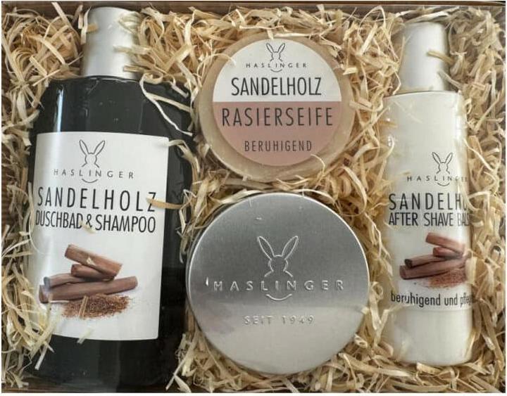 Haslinger Sandelholz Geschenkpackung 4teilig 2 Stk (Körperpflegeset)