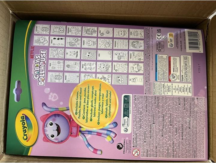 Immagine prodotto Crayola L'album di attività e colori Gabby's Dollhouse, 32 pagine da colorare e 7 mini-feltri lavabili