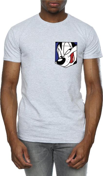 Produktbild Looney Tunes Pepe Le Pew Face Faux Pocket TShirt (M)