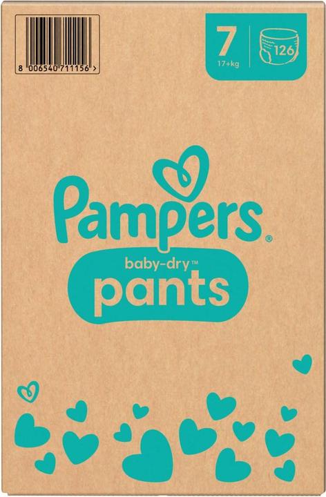 Immagine prodotto Pampers Baby-Dry Pants (Dimensione 7, Pacco mensile, 126 Pezzo/i)