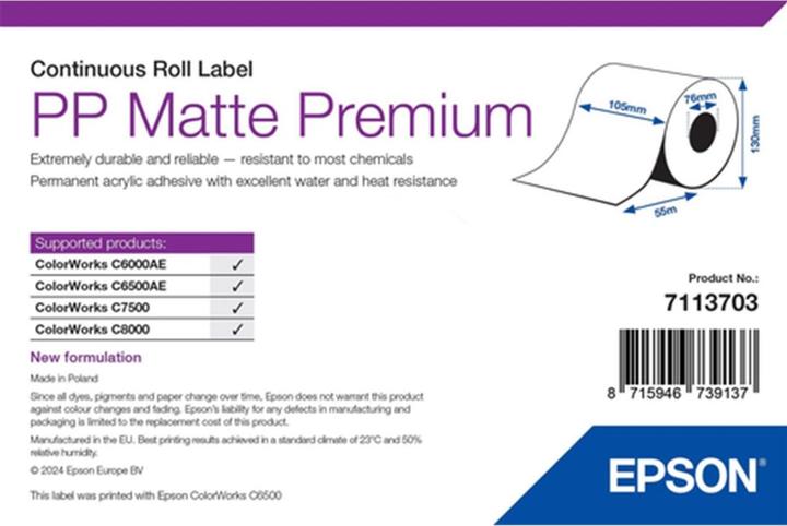 Energy Label Epson Pp Matte Label Premium