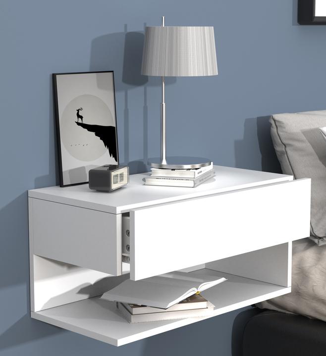 Produktbild VCM Holz Wandschublade Nachtschrank Wandboard Schublade Konsole Nachttisch Usal XL 60 cm (60 x 32 x 30 cm)