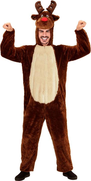 Actual product image Widmann RENTIER SOFT PLUSH COSTUME (jumpsuit with hood and mask), M - h 165 cm (M)